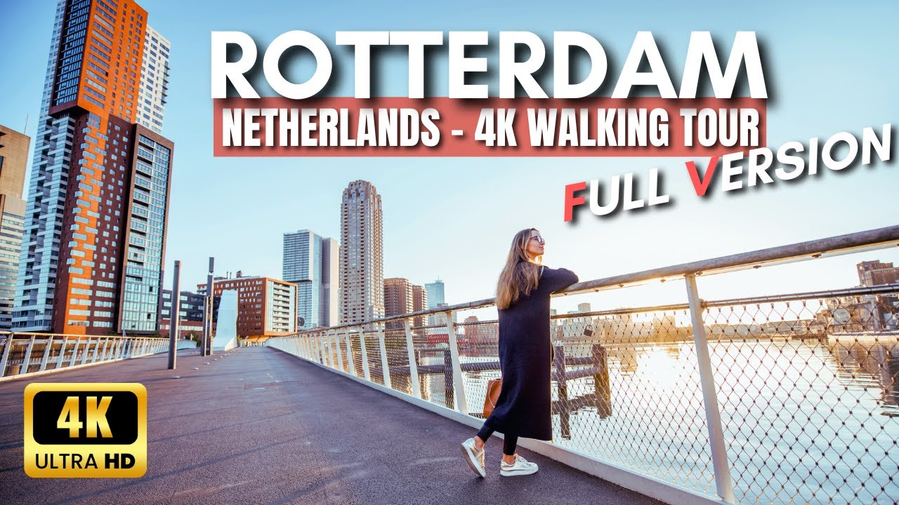 Rotterdam Netherlands 🇳🇱 Walking Tour 4K | Full 3-Hour City Stroll (No Commentary)