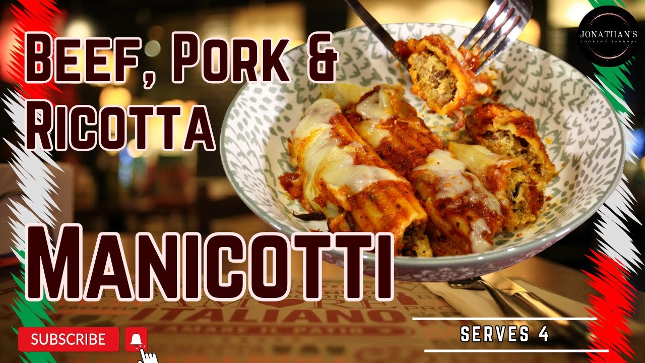 S3E10: How To Make ITALIAN MANICOTTI Filled With Beef, Pork & Ricotta Cheese. A DELICIOUS Pasta Dish