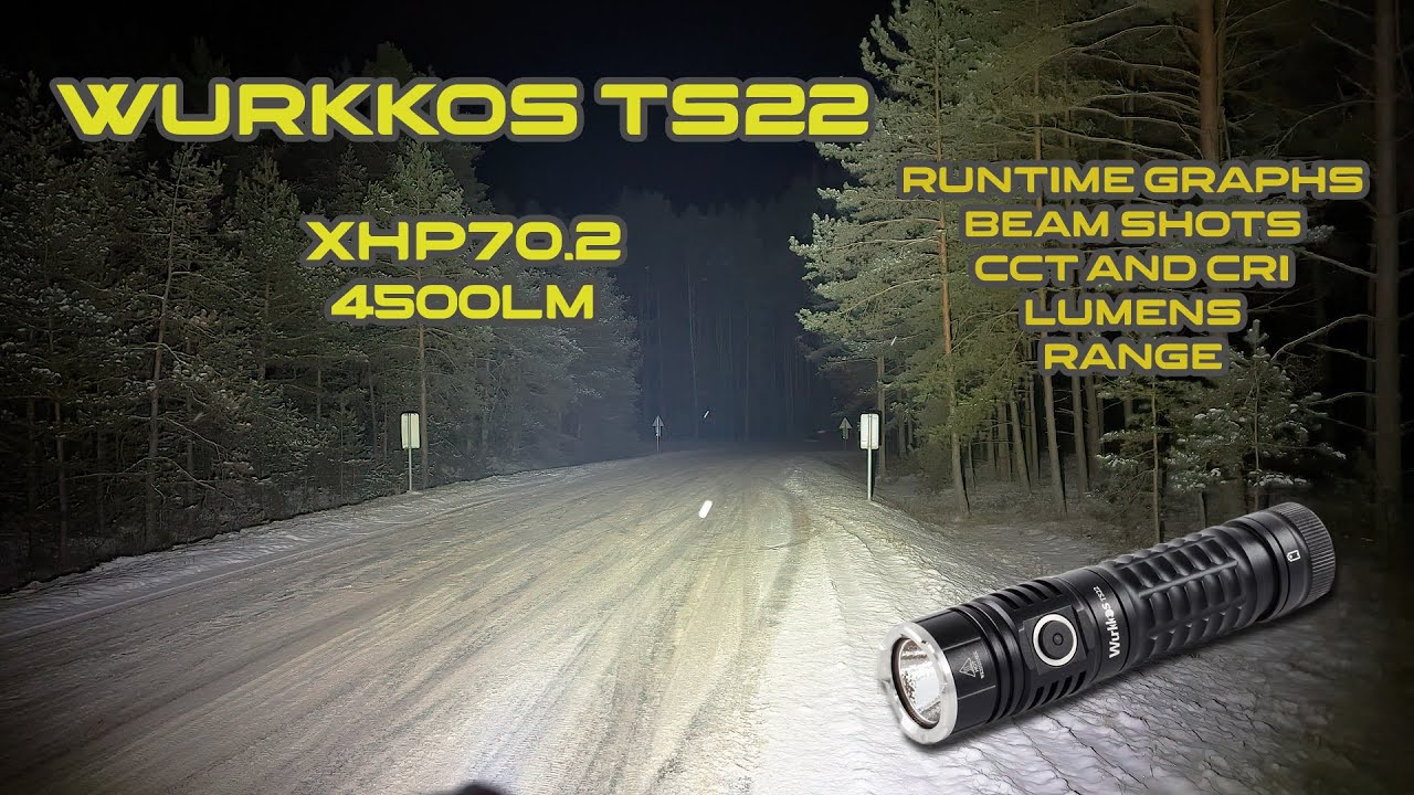 Обзор EDC-фонарика Wurkkos TS22 XHP70.2 5000K 4500 люмен | Ночные снимки и время работы | Сравнение