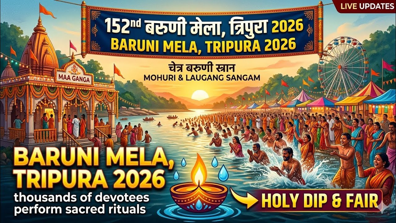 Exploring the 152nd Baruni Mela Tripura | Holy Dip & Vibrant Fair 2026 .