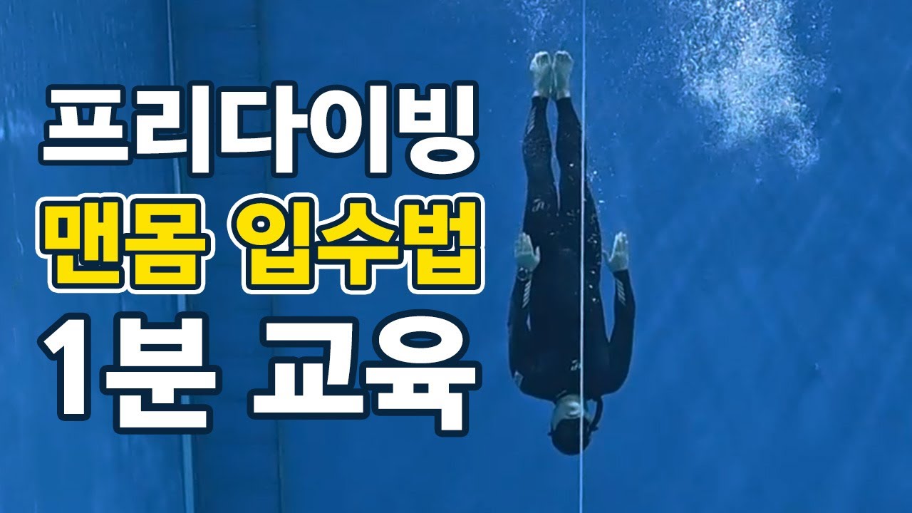 프리다이빙 노핀 입수법 1분 교육