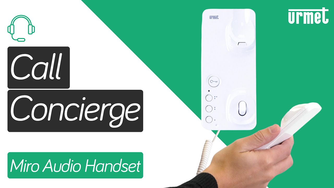 How to Call the Concierge - Urmet Miro Audio Handset Monitor