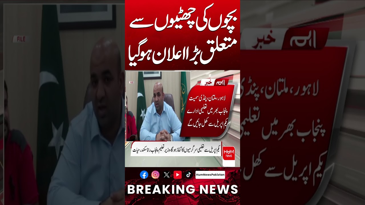 School Holidays End in Punjab | Students Return to Classes| Hum News | Pakistan