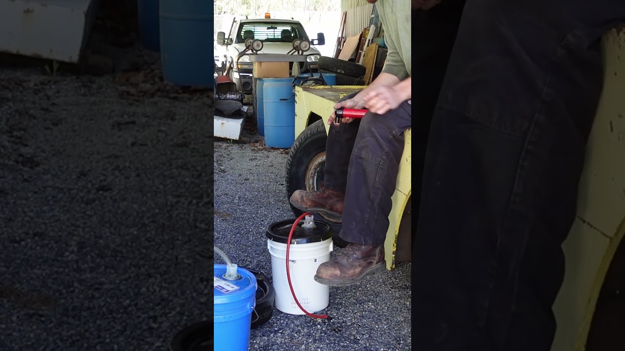 Pumping the oil out of the hydraulic tank on the 85RM2 (FAIL)  