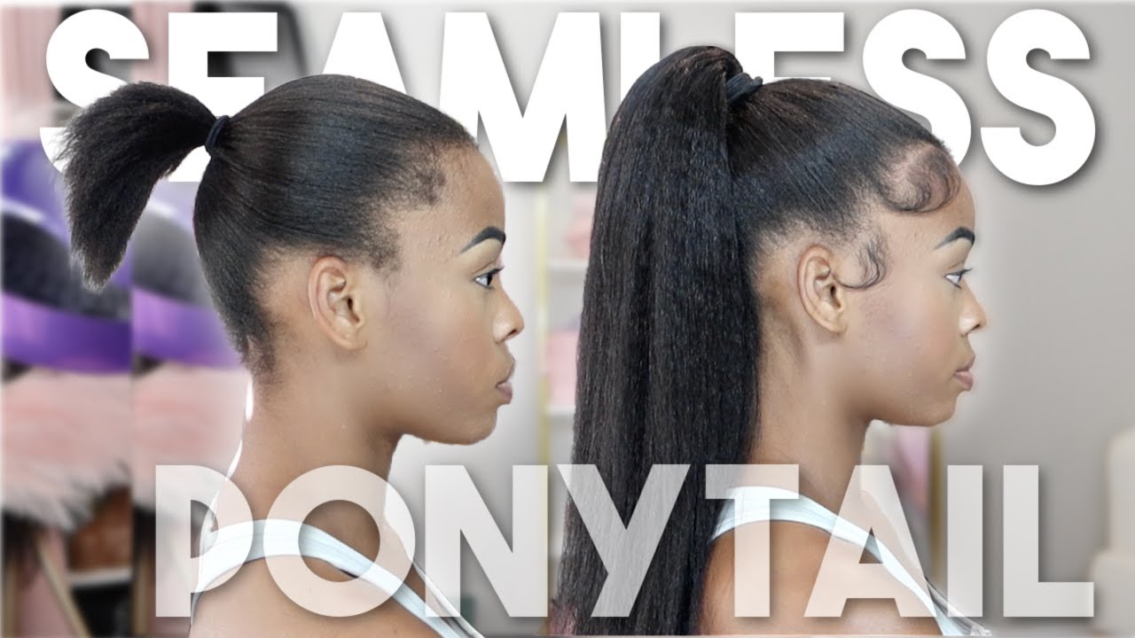 The Viral SEAMLESS CLIP-IN PONYTAIL on SHORT HAIR.. Ft. CurlsQueen ♡