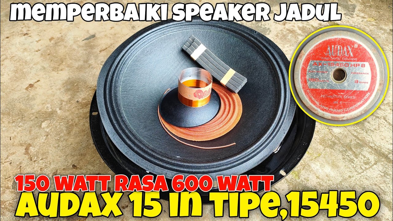 Speaker repair, cara pasang daun, dumper dan spul speaker full video