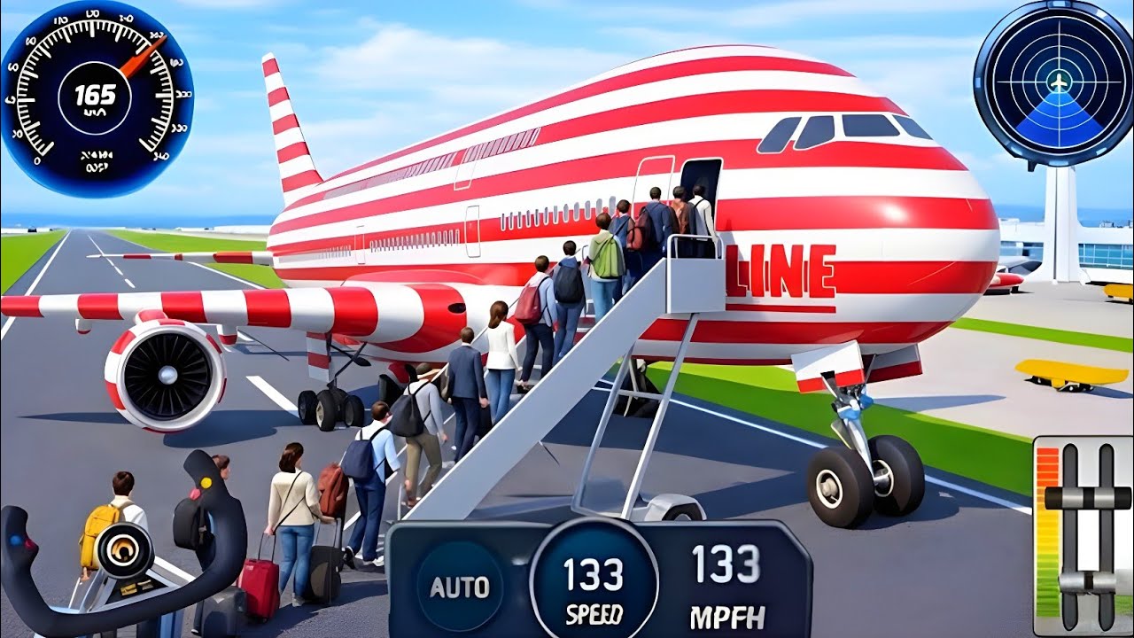 Real Flight Airplane City Pilot Simulator - Аварийная посадка самолета Boeing - Геймплей на Andro...
