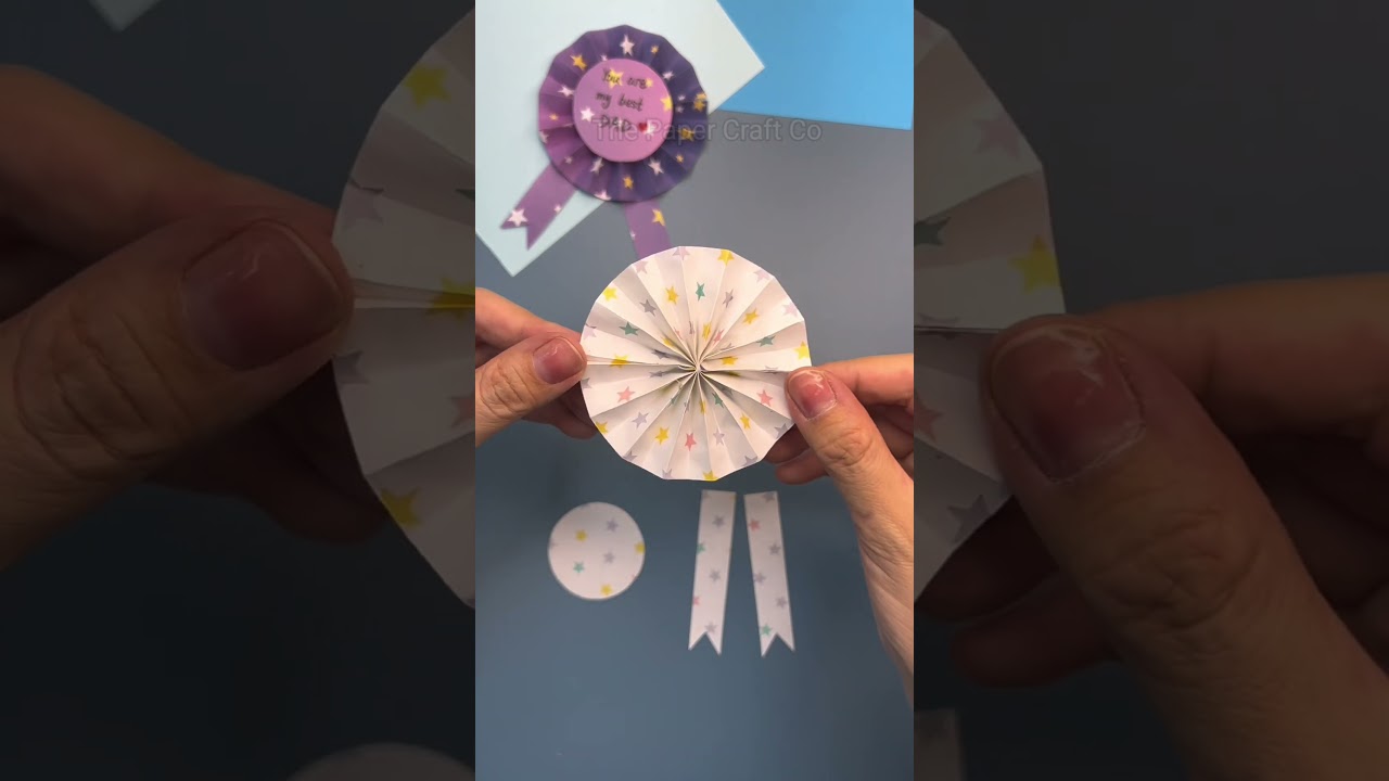 Crafting Fun: Father's Day Paper Batch - DIY Ideas and Tutorial |#paperbadge | #papercraft | #shorts