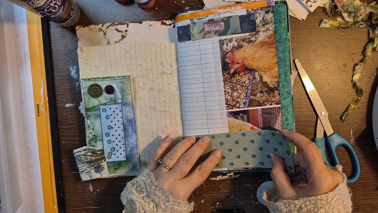 Using only my stash to decorate a journal!