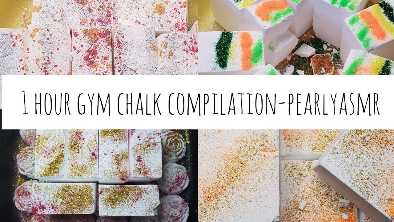 1 HOUR PEARLYASMR GYM CHALK CRUMBLE COMPILATION-SLEEP AID/ASMR