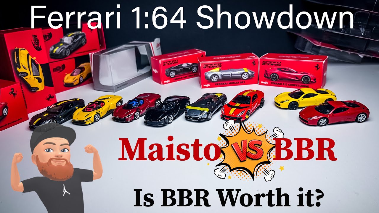 Ferrari: противостояние 1:64 😮 Maisto против BBR – стоит ли BBR своих денег? Бюджетные модели про...