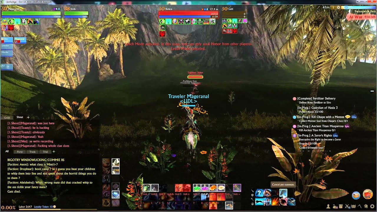 Nekos (Forestcrow) Hacks.. Archeage.. Aranzeb Server