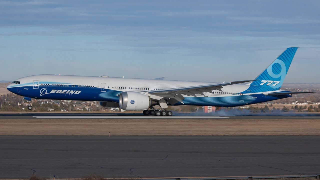 Boeing 777x action in Billings! One of the beautiful Boeing 777x touch and go, landing, and take off