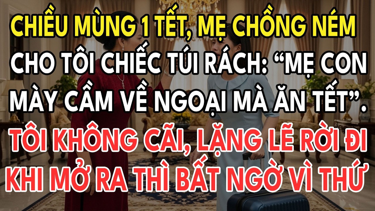 Chiều Mùng 1 Tết Mẹ Chồng Ném Cho Tôi Chiếc Túi Rách Bắt Xe Về Ngoại, Nắm Bằng Chứng Tiểu Tam Lừa
