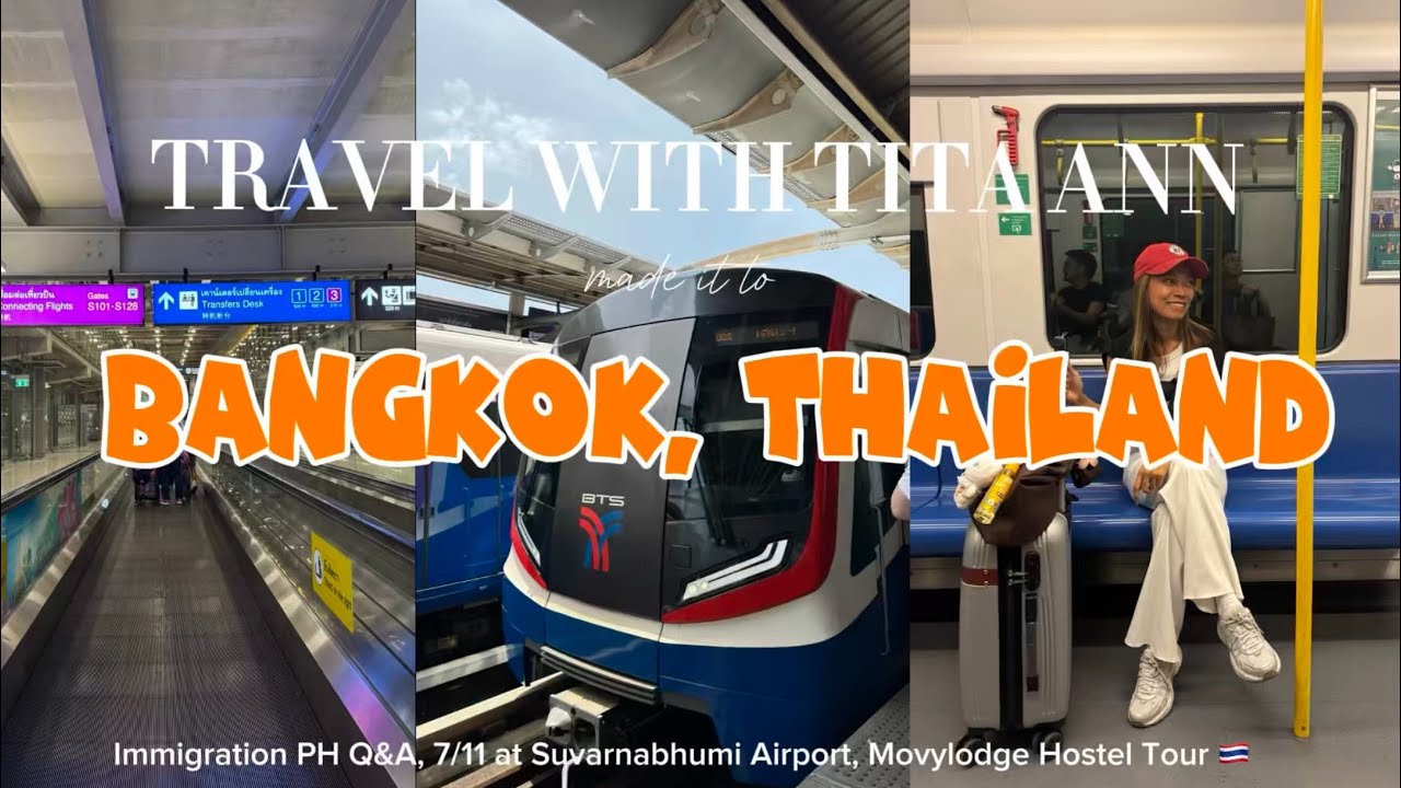 FIRST TIME IN BANGKOK 🇹🇭 (SOLO TRIP) - Immigration Q&A , 7/11 Suvarnabhumi, Moyvlodge Hostel Tour 