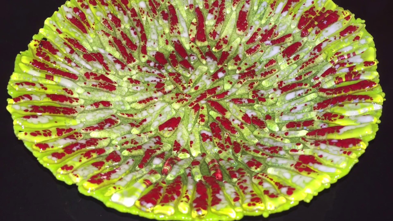 Fused Glass Bowl  - project, ideas and technique - Medium Size Frit And Powder Glass