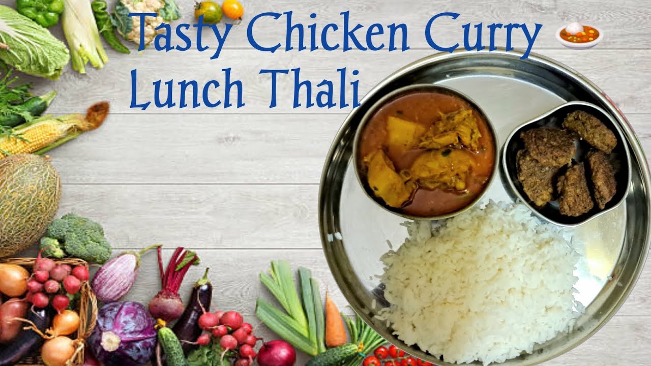 Tasty Chicken Curry 🍛/Lunch Thali 