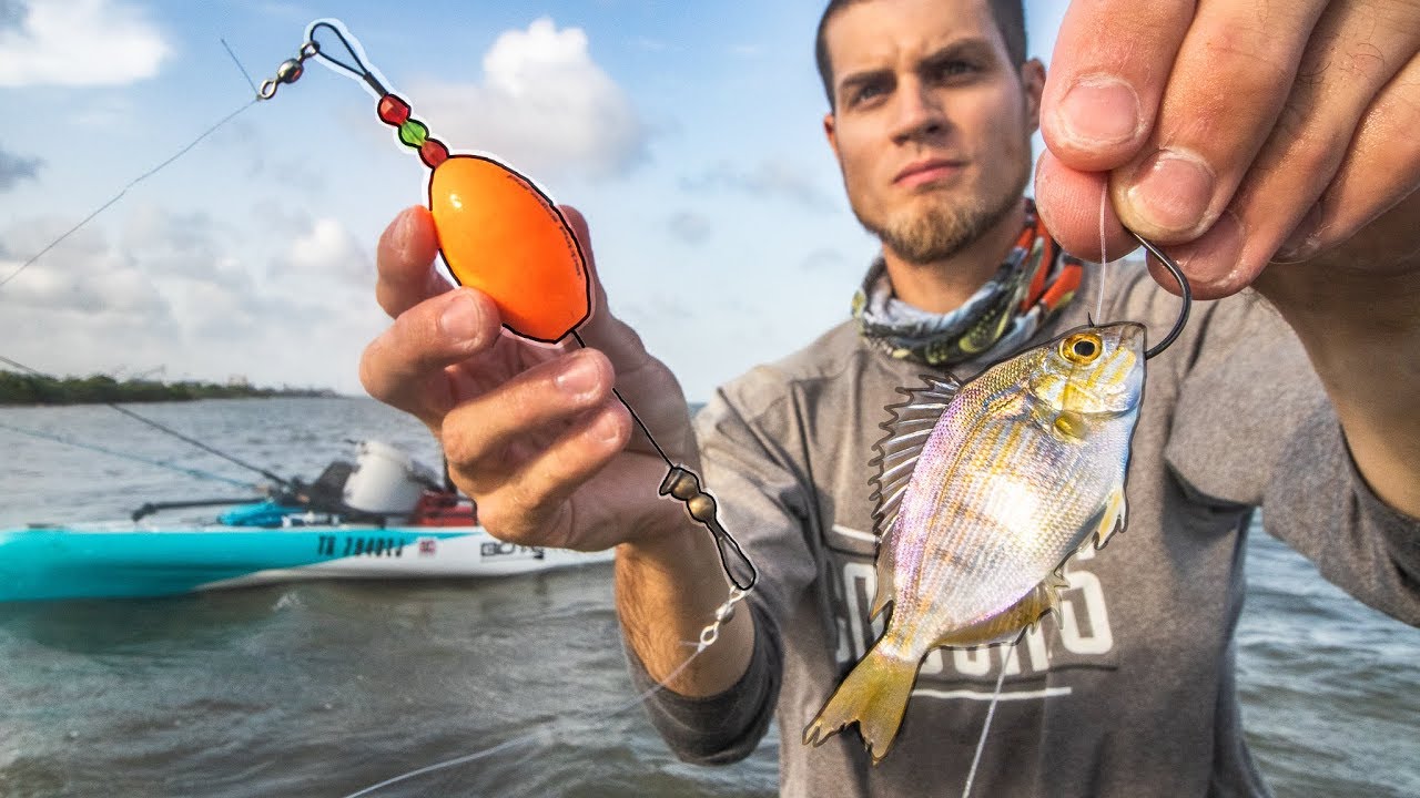 fishing with LIVE PINFISH and popping cork