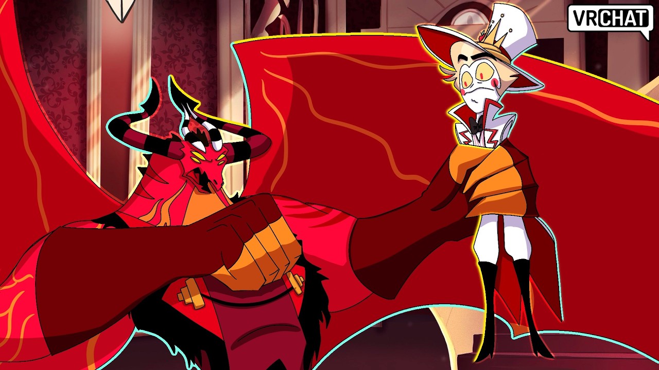 SATAN CHALLENGES LUCIFER for KING in Hazbin Hotel VRChat!