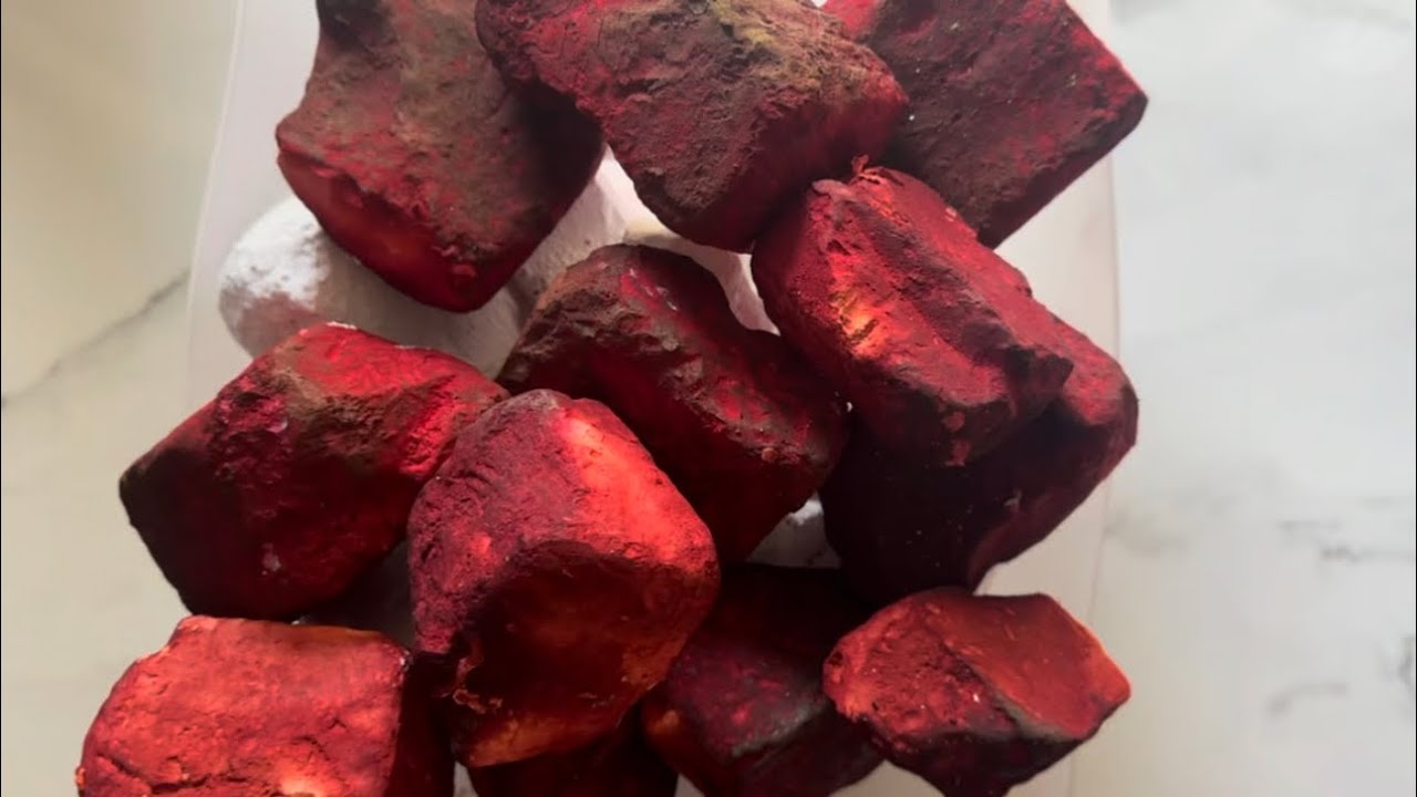 Dyed Gym Chalk Crush | Red Jumbos | Super Dusty | PettyASMRR | Oddly Satisfying