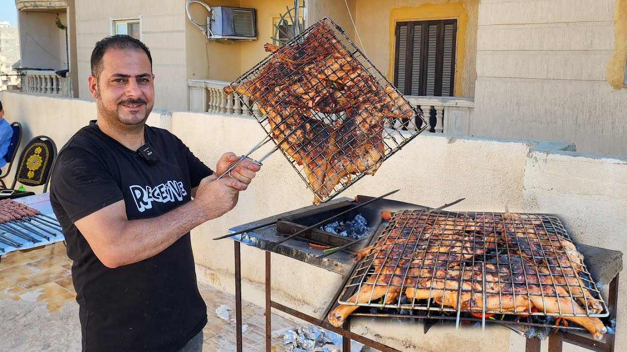 طريقة الفراخ المشوية على الفحم وسر الطعم واللون والريحة بتاعت المطاعم الكبيرة 🔥 والفراخ الشيش طاووق