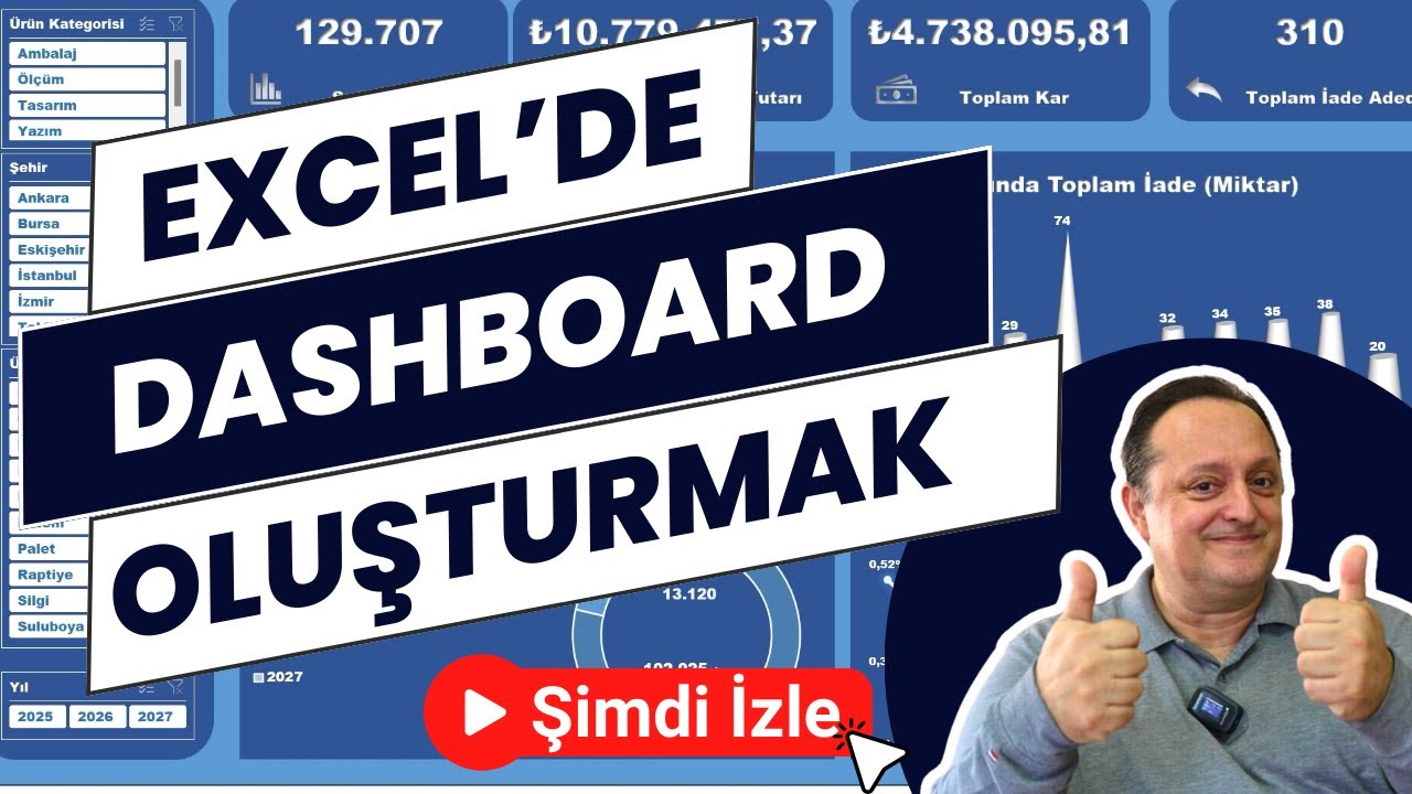 Excel'de Dashboard Nasıl Oluşturulur? (Uygulamalı Dashboard Tasarımı)