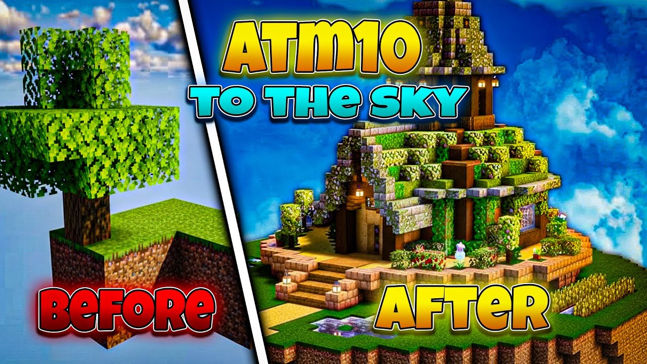 Превращаю свой остров в дом для начинающих | ATM 10 To The Sky