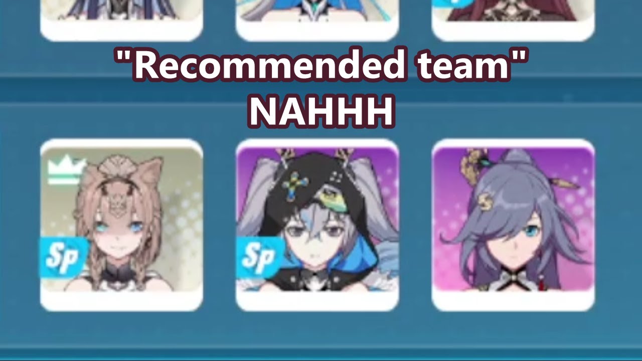 Trying out the recommended teams by Hoyoverse in Honkai Impact (gone wrong)