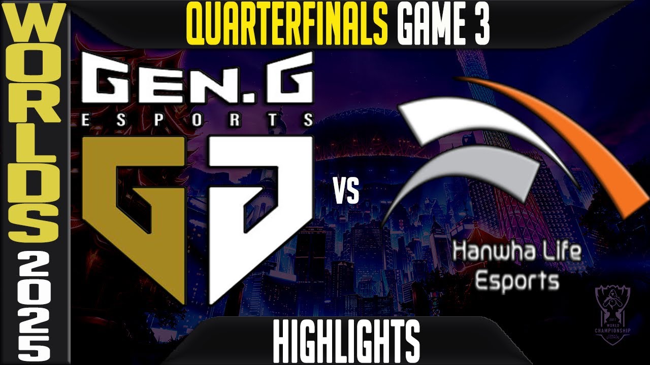 GEN vs HLE Highlights Game 3 | Worlds 2025 Quarterfinals | GenG vs Hanwha Life Esports G3