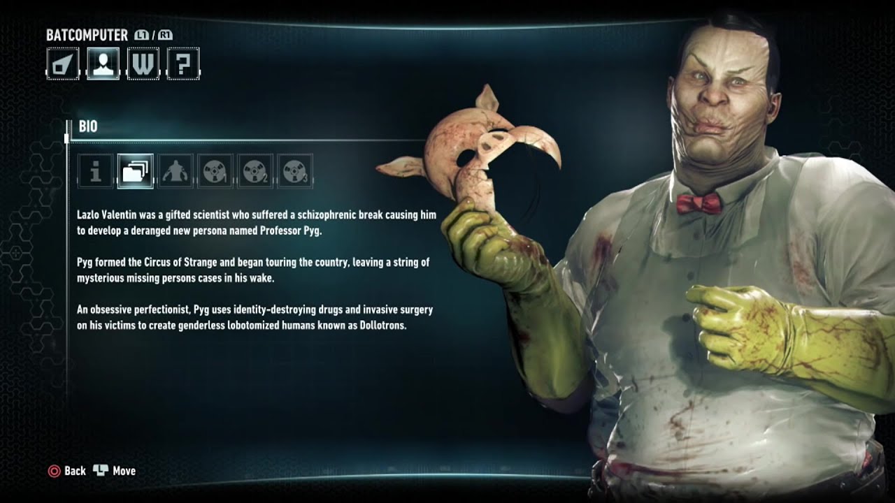 Batman Arkham Knight: Professor Pyg Bio & Audio Tapes