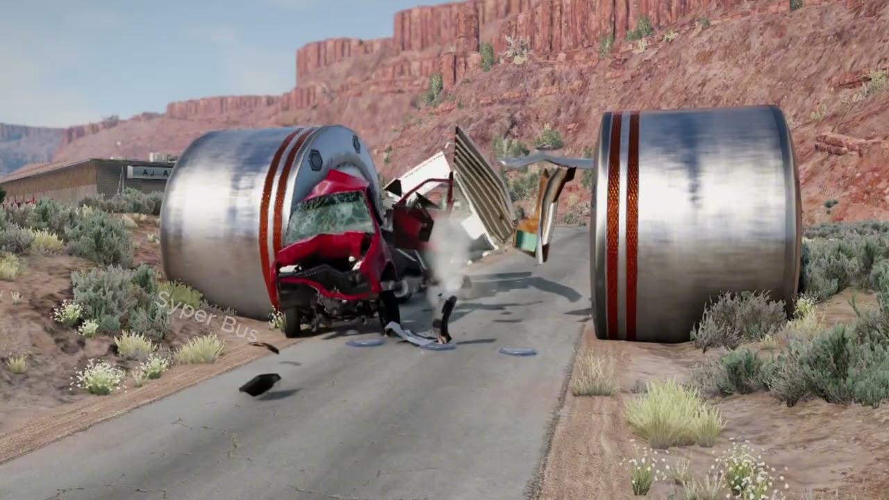 Ultimate Battle in BeamNG.drive: Fast Supercars against a Simple Car!