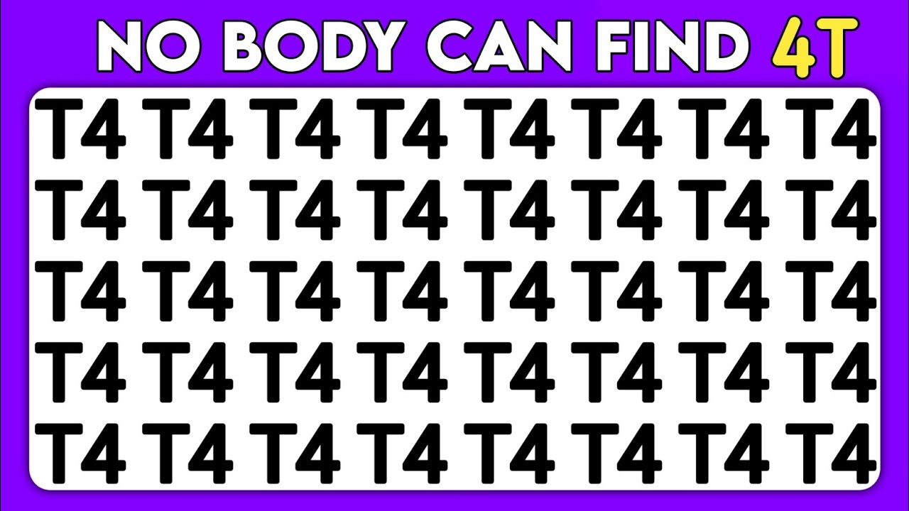 No Body Can Find | Quick Eyes Test 👁|Number and Letter Edition