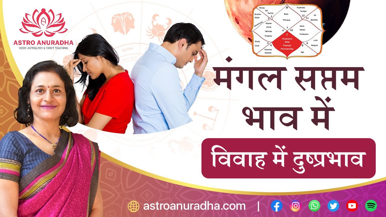 Mars in 7th house | मंगल सप्तम भाव में-विवाह में दुष्प्रभाव |