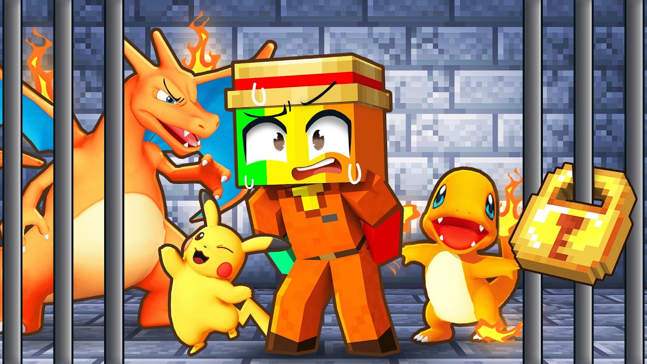 Je suis EMPRISONNÉ dans la  PRISON de POKEMON sur Minecraft !