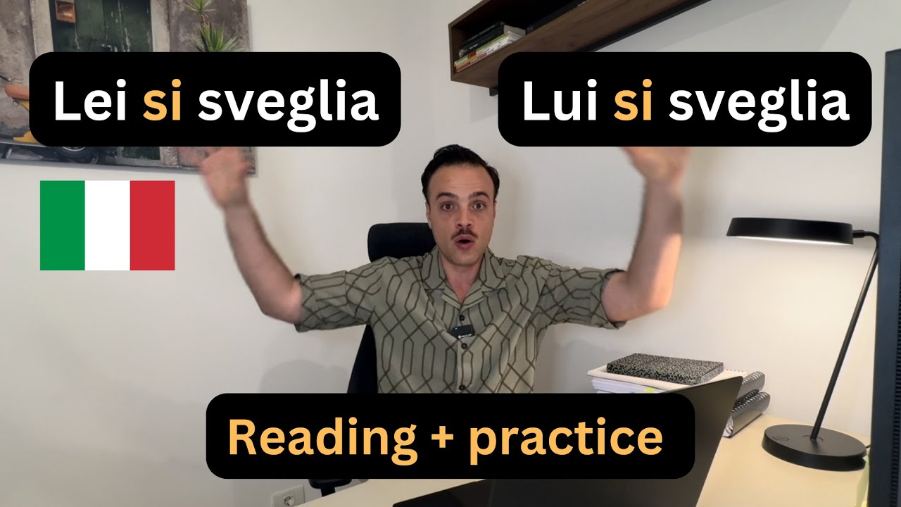 REFLEXIVE FORM IN ITALIAN - Slow Reading + Practice for Beginners