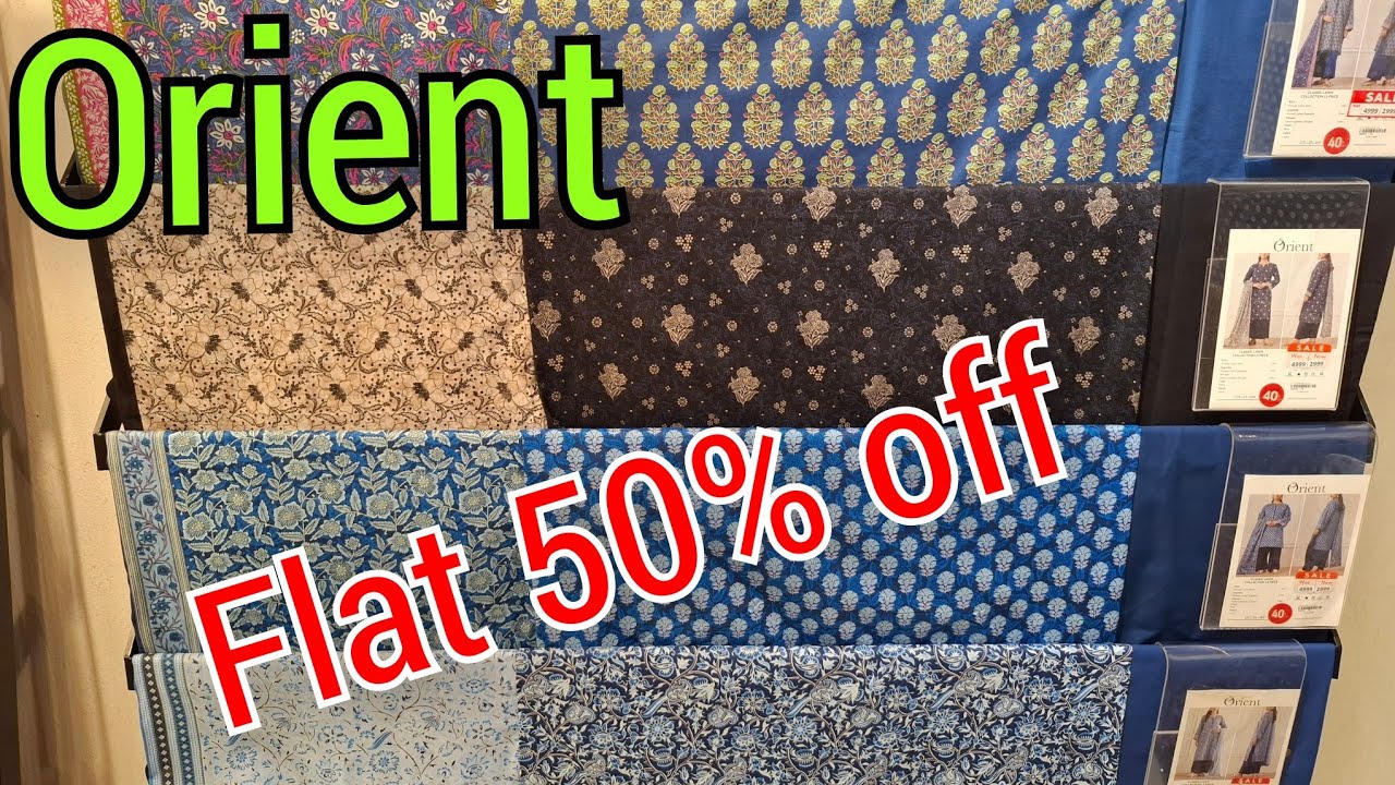 Orient Summer Lawn Flat 50%Off Sale🤩Orient Sale 2027♥️3 pcs Lawn in 2990