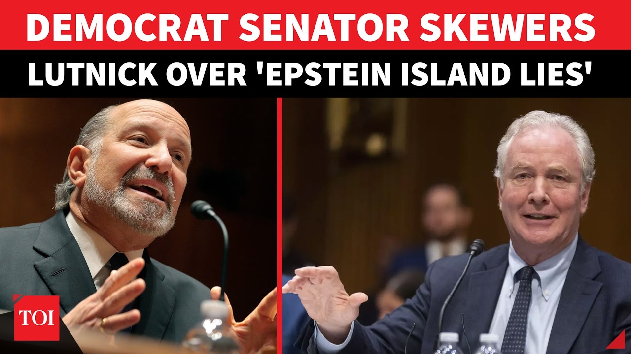 'You Misled Congress': Van Hollen Jabs As Lutnick ADMITS 'Epstein Island Lunch' With Wife, Nanny