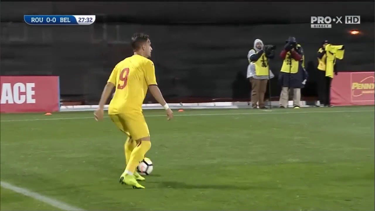Romania U21 #9 - Vlad Dragomir Skills VS Belgium U21 (15 Nov. 2018)