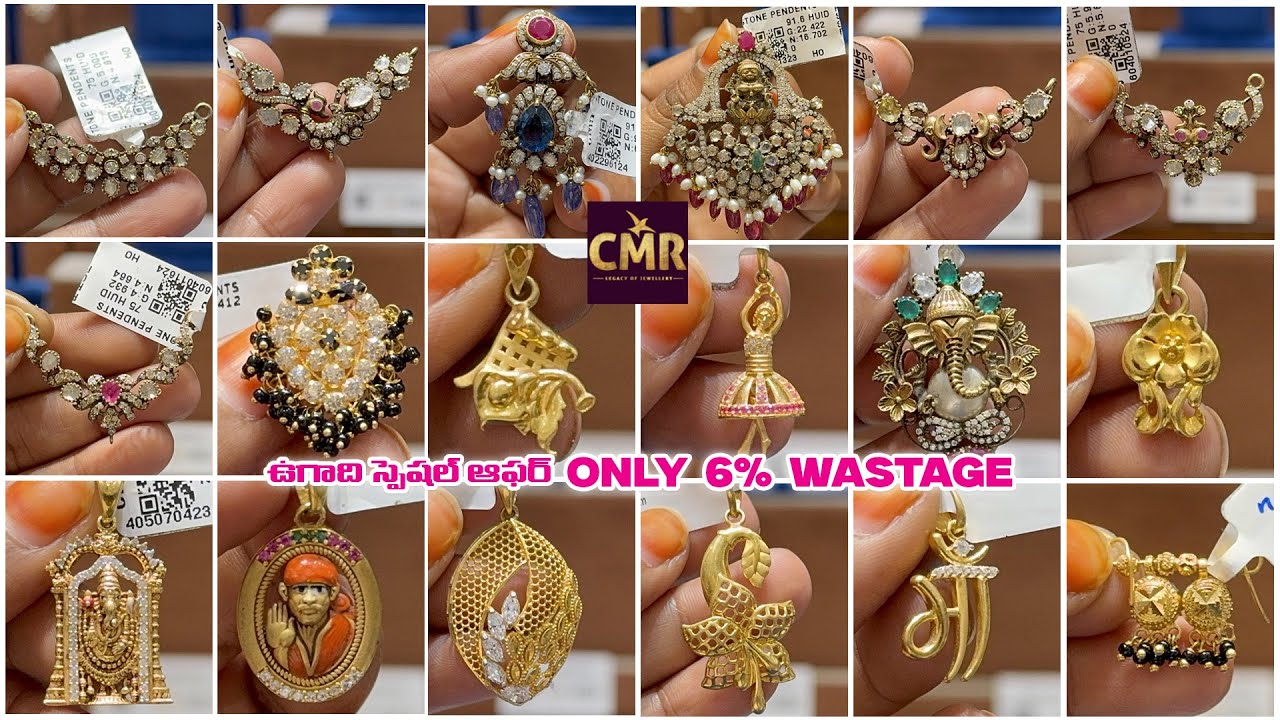 Simple pendents from 500mg only/Cmr jewellers/Flat 6%VA ONLY/Kotha bangaru lokam/Gold lockets 