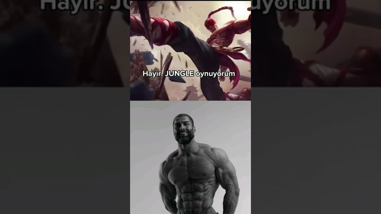 LoL - Orman mı oynuyorsun? Gigachad meme #shorts #leagueoflegends #lol #gigachad #meme #memes