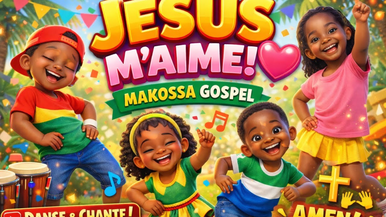 JÉSUS M’AIME 💖 | Chant Chrétien Enfants | Makossa Gospel Joyeux & Dansant 2026