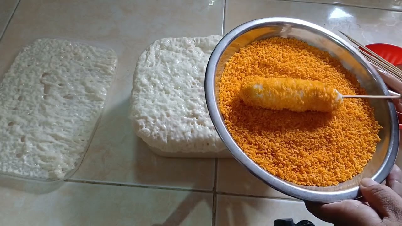 Tepati janji utk ank2 berbuka puasa || Buatkan corndog sosis kesukaan mereka