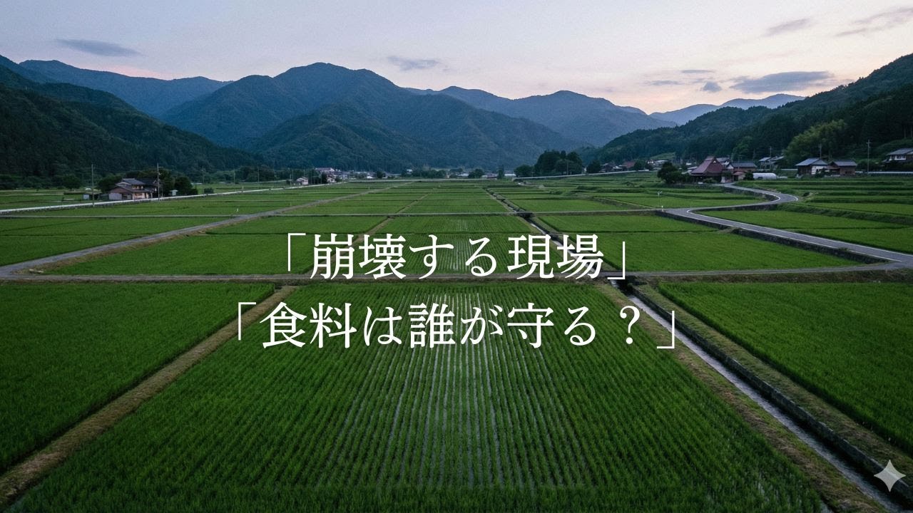 【緊急警告】日本の食料庫が崩壊しています。4000人が目撃した「農家撤退戦」