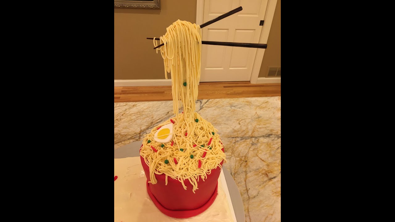 Gravity-defying Noodle Cake