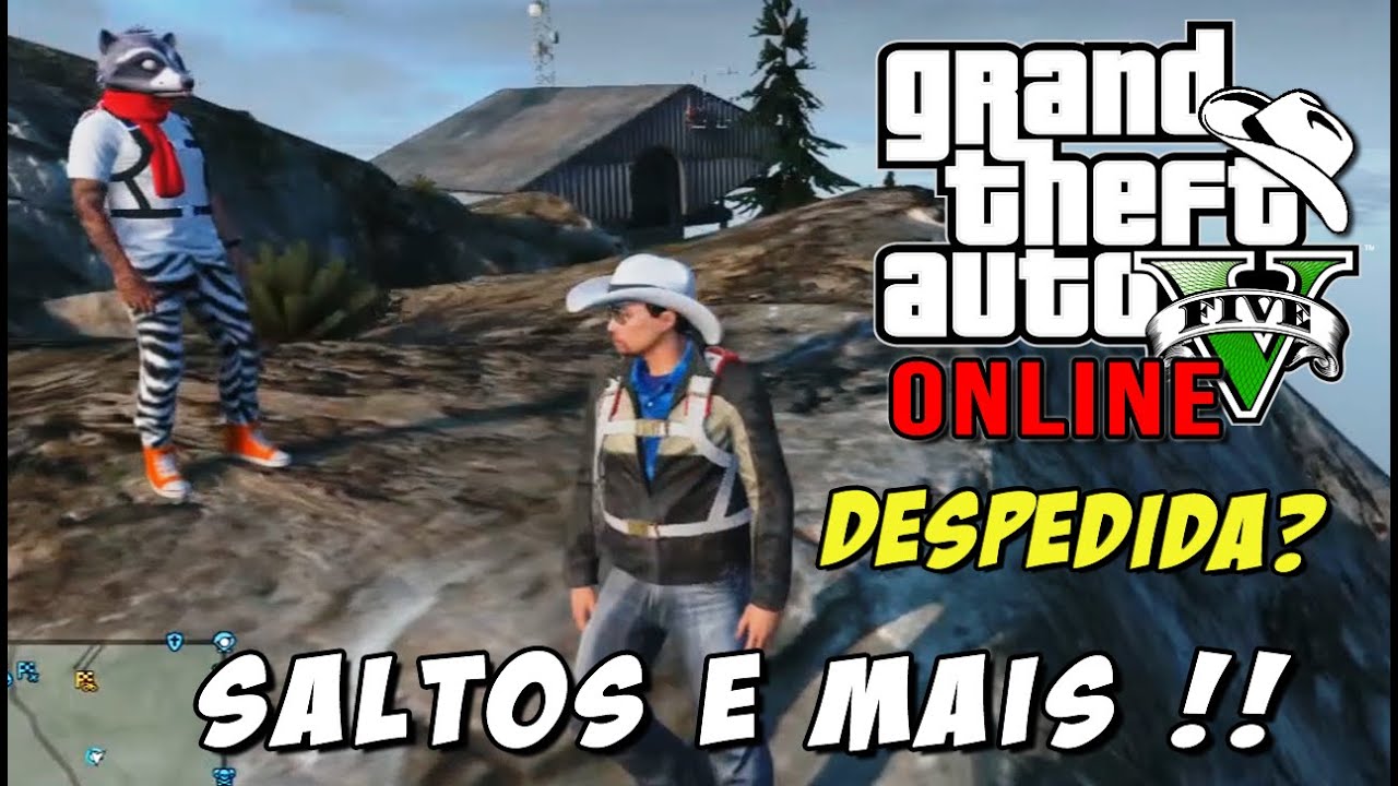 GTA 5 Online - Despedida, saltos de paraquedas, Chiliad e mais xD