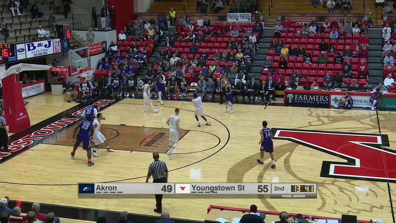 Highlights from the YSU vs Akron Men's basketball game | November 12, 2016
