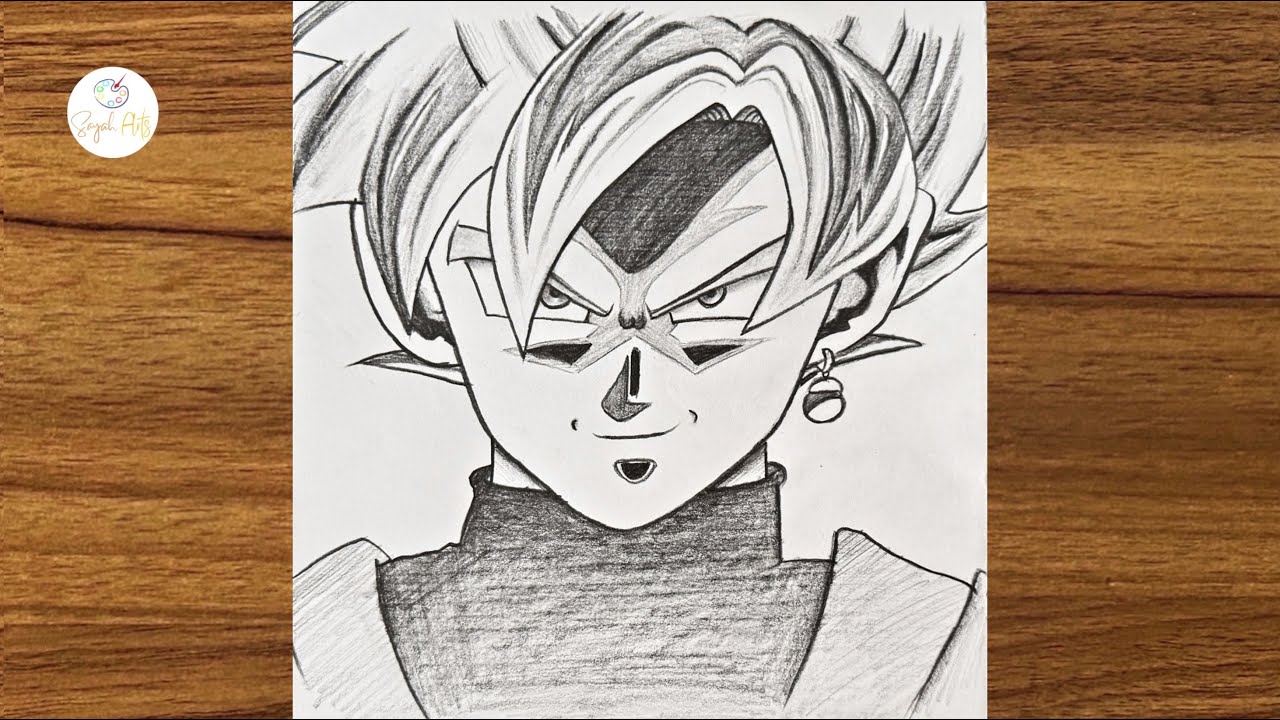 How To Draw Goku Black SUPER SAIYAN ROSE || Easy anime drawing ideas for beginners || Anime drawings