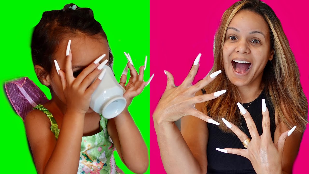 UM DIA TODO DA NOSSA ROTINA COM UNHAS EM GEL GIGANTES | RÊ ANDRADE