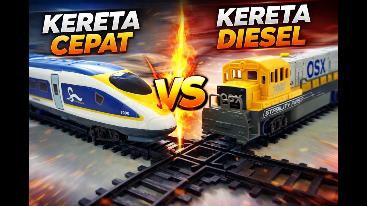 Mana yang lebih cepat? Kereta Diesel OSX atau Kereta Cepat? | ASMR Kereta cepat vs Kereta diesel?