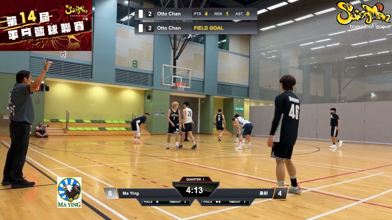 平日籃球聯賽 2026-02-25 彩榮路體育館 Ma Ying VS 晨射 Q1